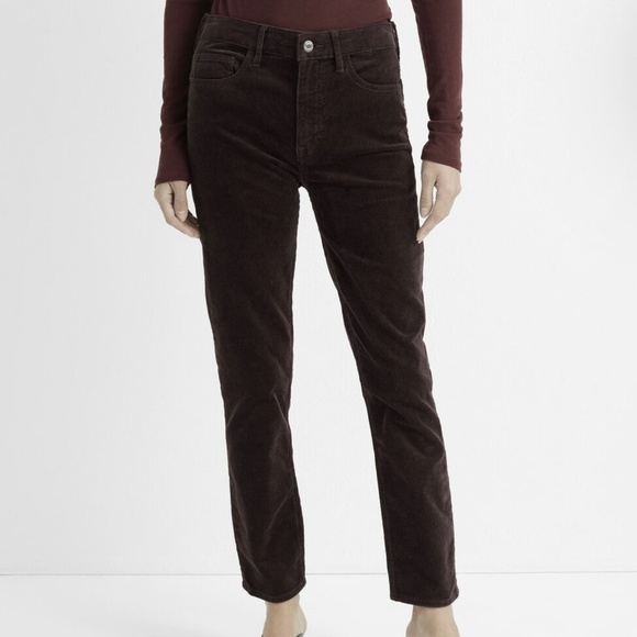 Club Monaco Women’s Pants Corduroy Chocolate Brown 100% cotton Straight leg 30 - Picture 1 of 12